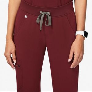 *NEW* FIGS Burgundy Zamora Jogger Scrub Pants
